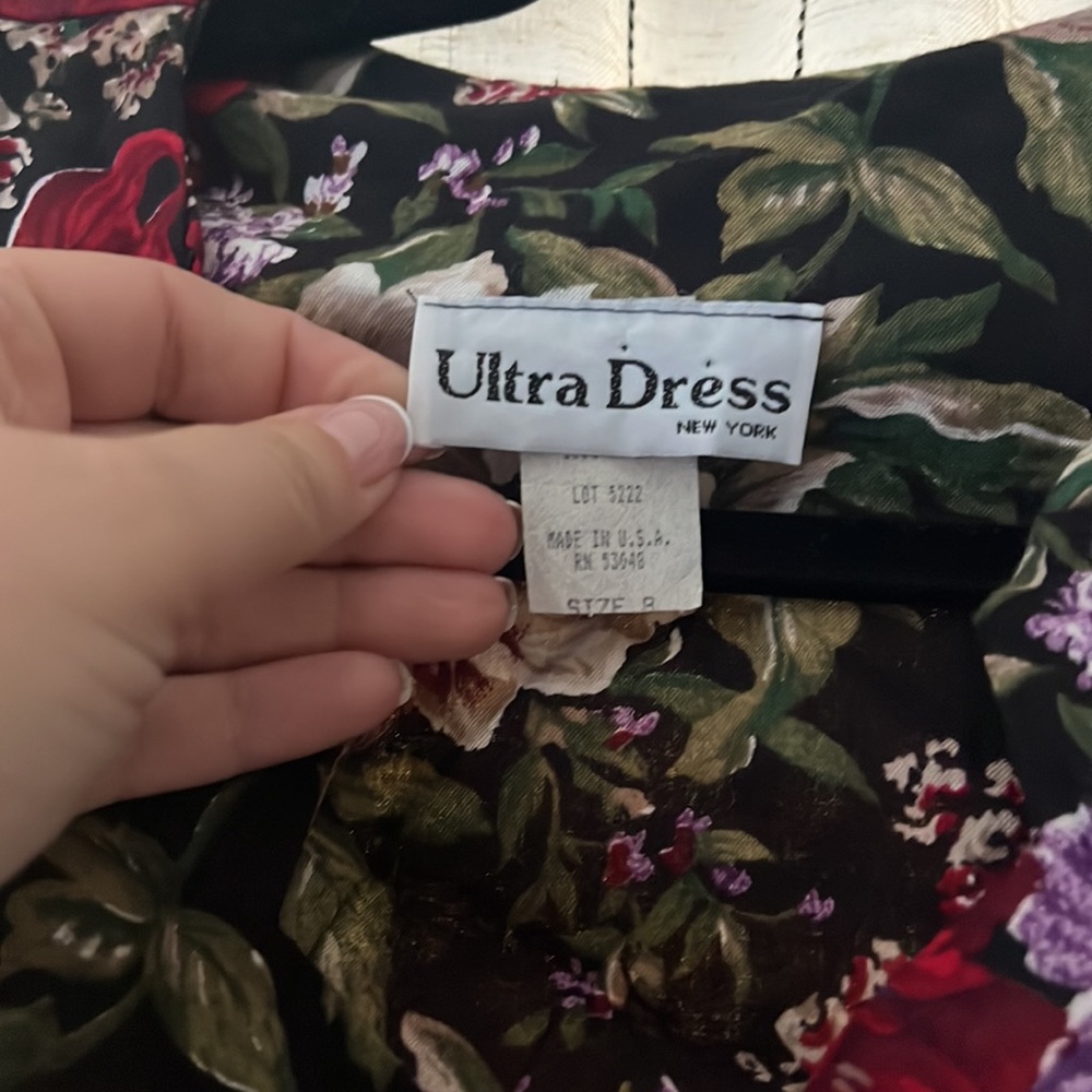 Vintage beautiful print dress - Picture 4 of 5